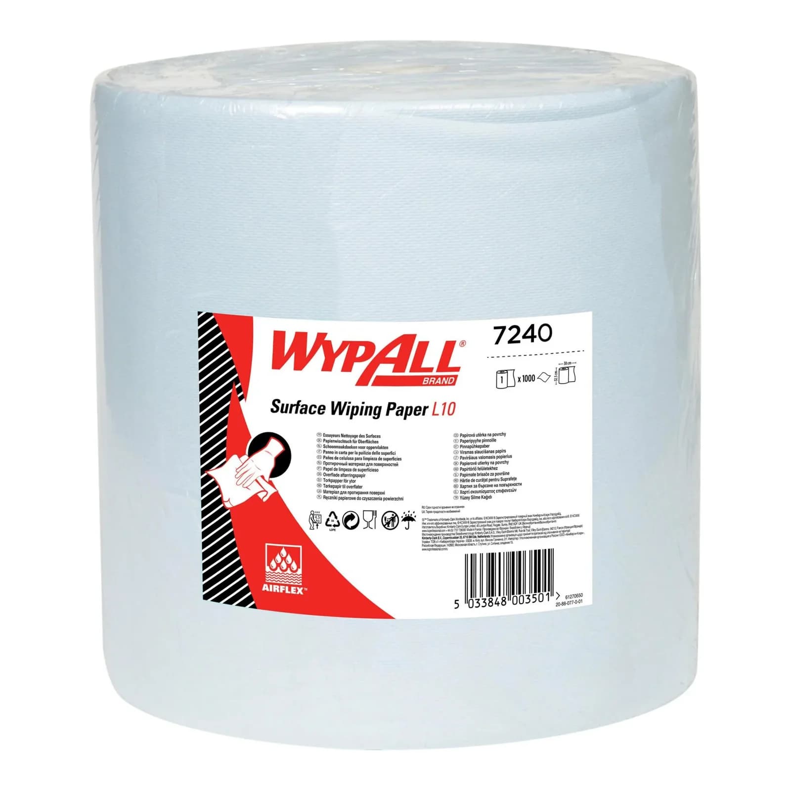 WypAll L10 Oberflächenwischpapier 1 blaue Rolle x 1.000 Papierwischer