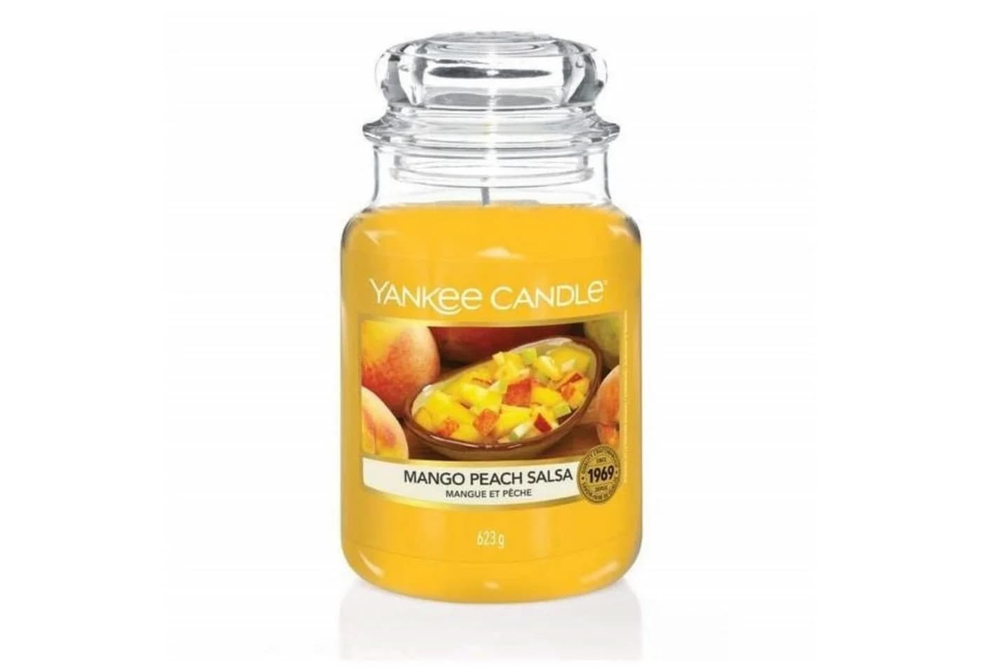 Yankee Candle Duftkerze Mango Peach Salsa im Glas 623g Brenndauer bis 150h