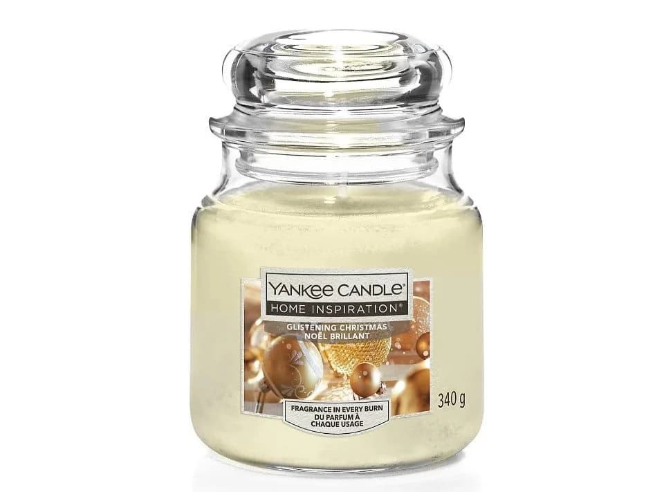 Yankee Candle Duftkerze Mittleres Glas Glistening Beige