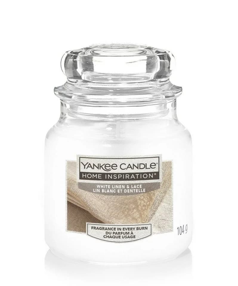 Yankee Candle Duftkerze White Linen & Lace 104 g Weiß