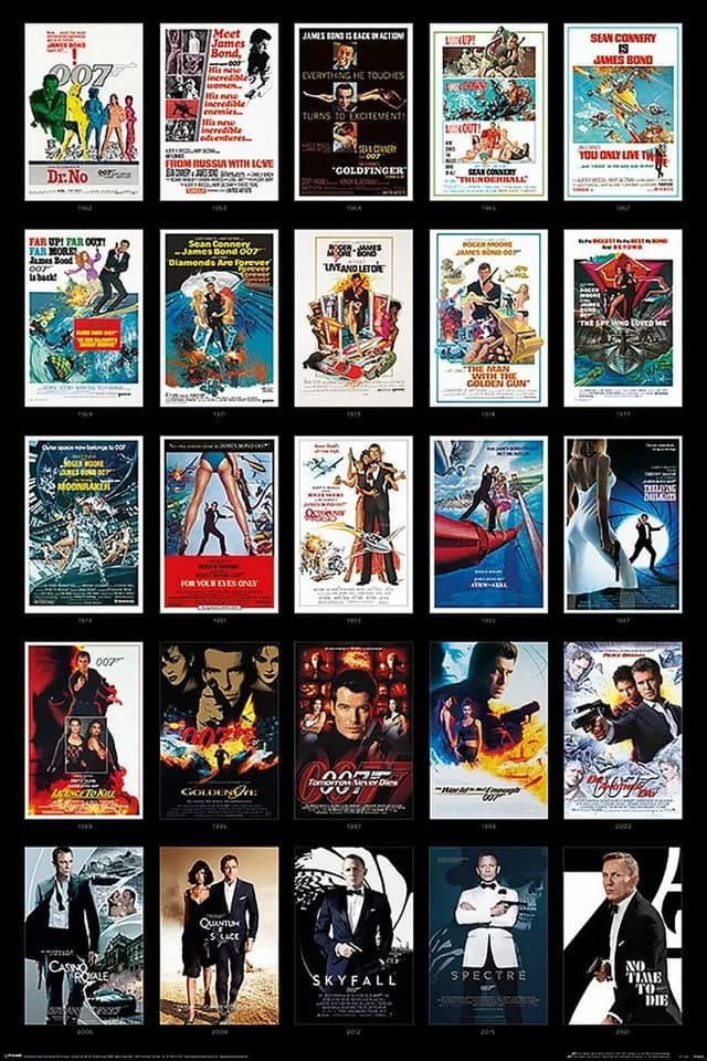 PYRAMID James Bond 007 Poster Collage 25 Filmplakate