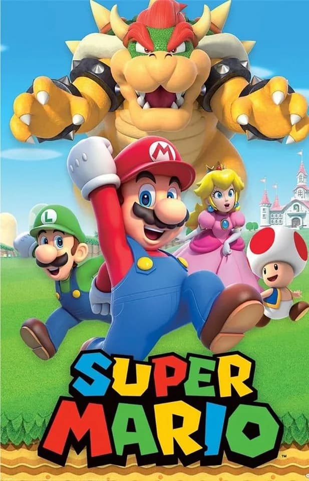 Pyramid Poster Nintendo Super Mario Character Montage