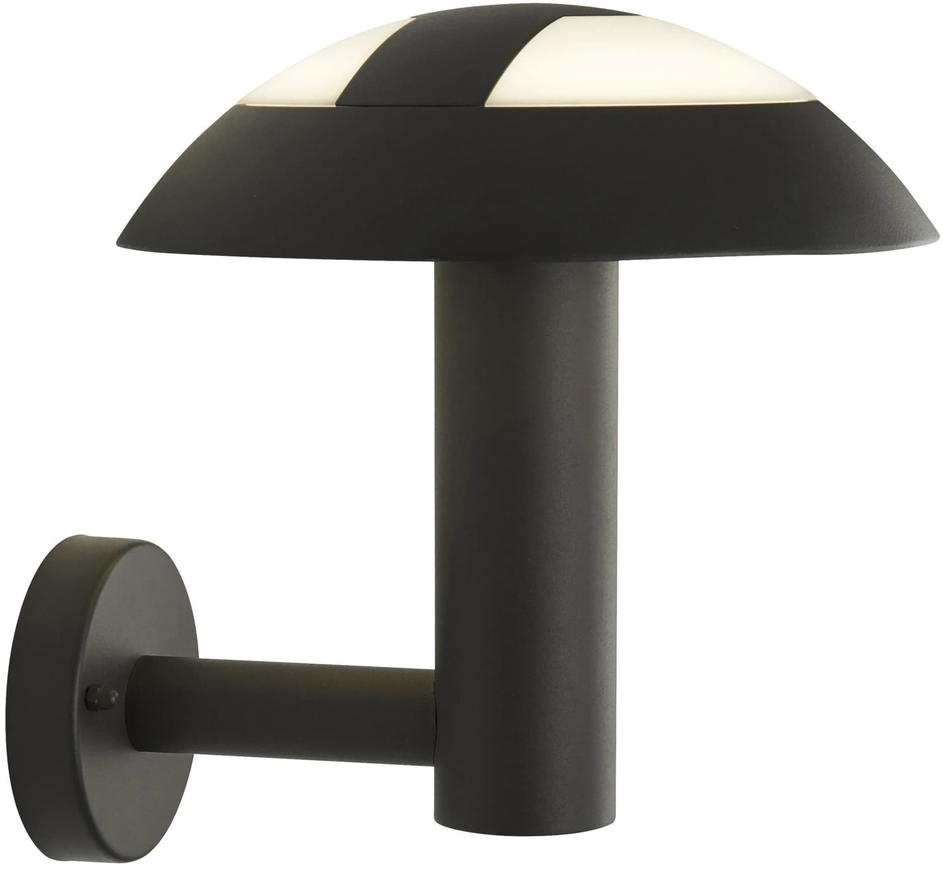 LED-Außenwandleuchte Mushroom IP44 Schwarz Pilzform