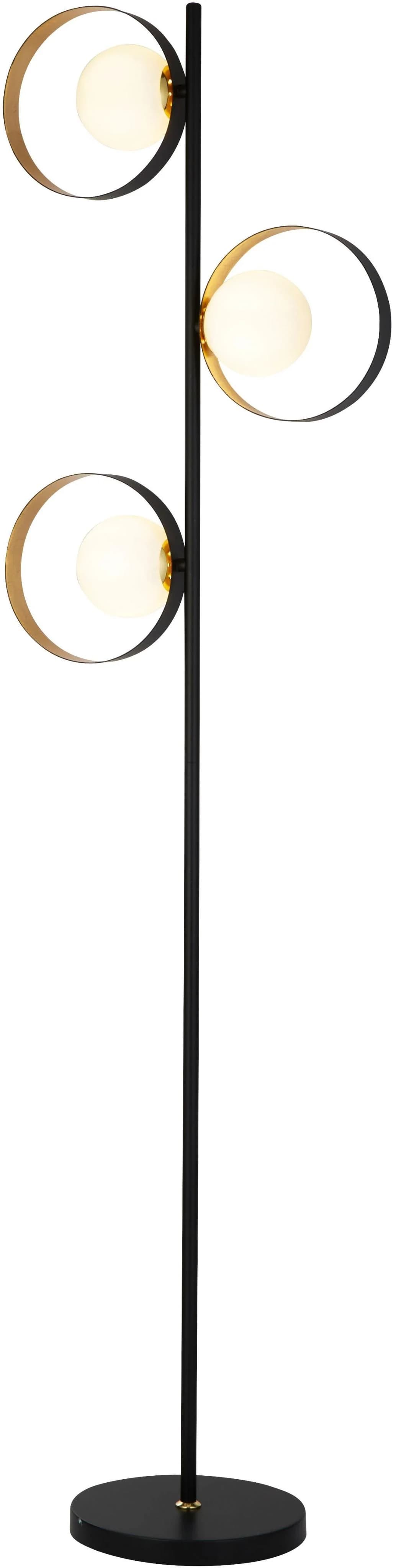 Moderne Luxus Stehlampe aus Stahl und Glas