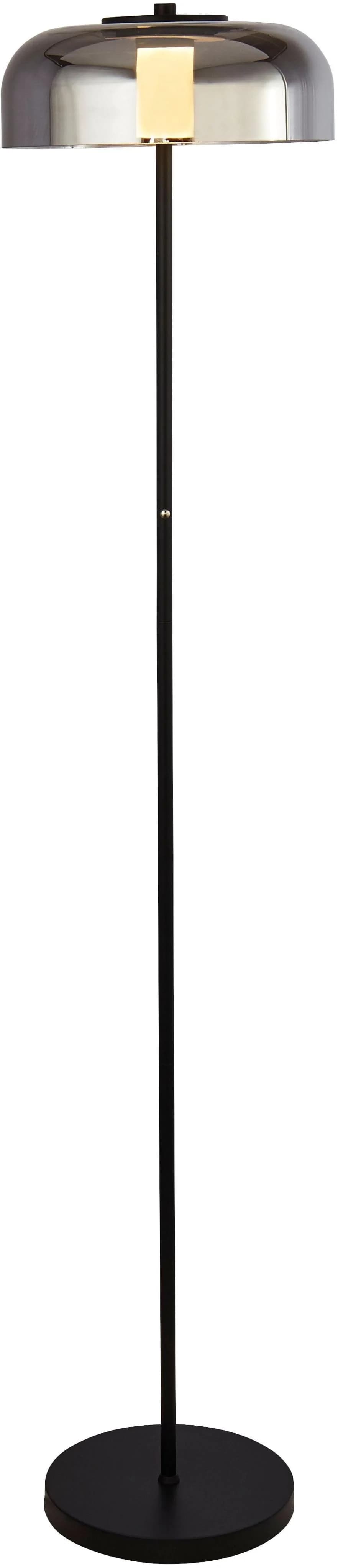 Moderne Stehlampe aus Metall und Glas