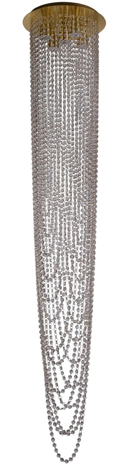Glamouröse Hängeleuchte aus Metall und Glas