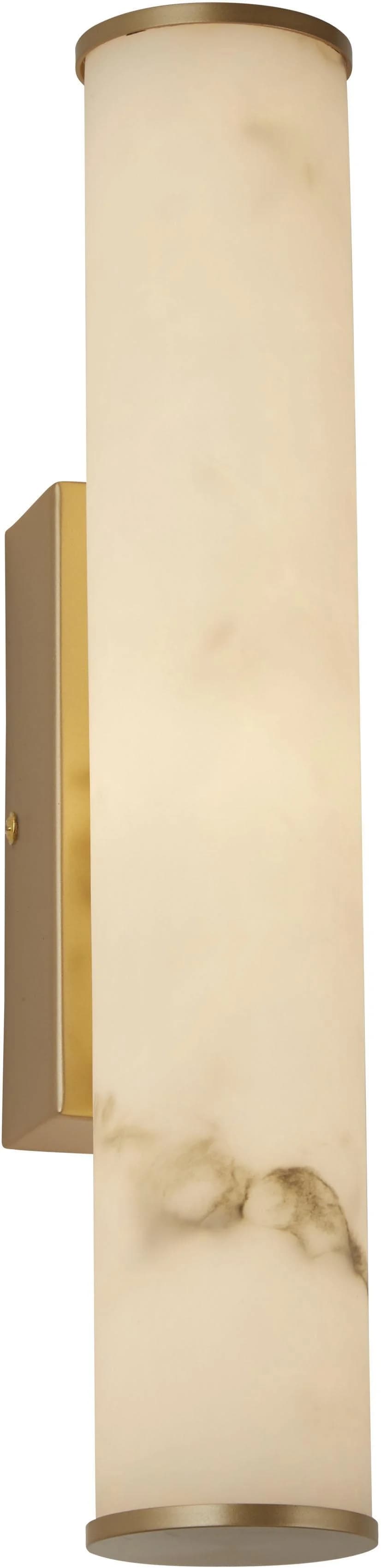 LED-Bad-Wandlampe Wales Gold Marmoriert 35 cm Stahl/Resin