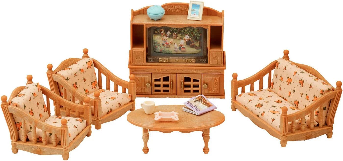 Sylvanian Families Spielwelt Landhaus Wohnzimmer (5339) - 20-tlg. Möbelset