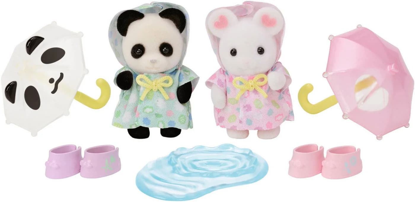 Sylvanian Families Erlebniskindergarten Regenwetter Figurenset mit 2 Babys
