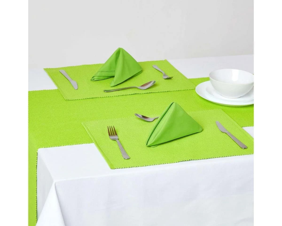 Homescapes Platzset Limette 2er-Set 35 x 40 cm Baumwolle