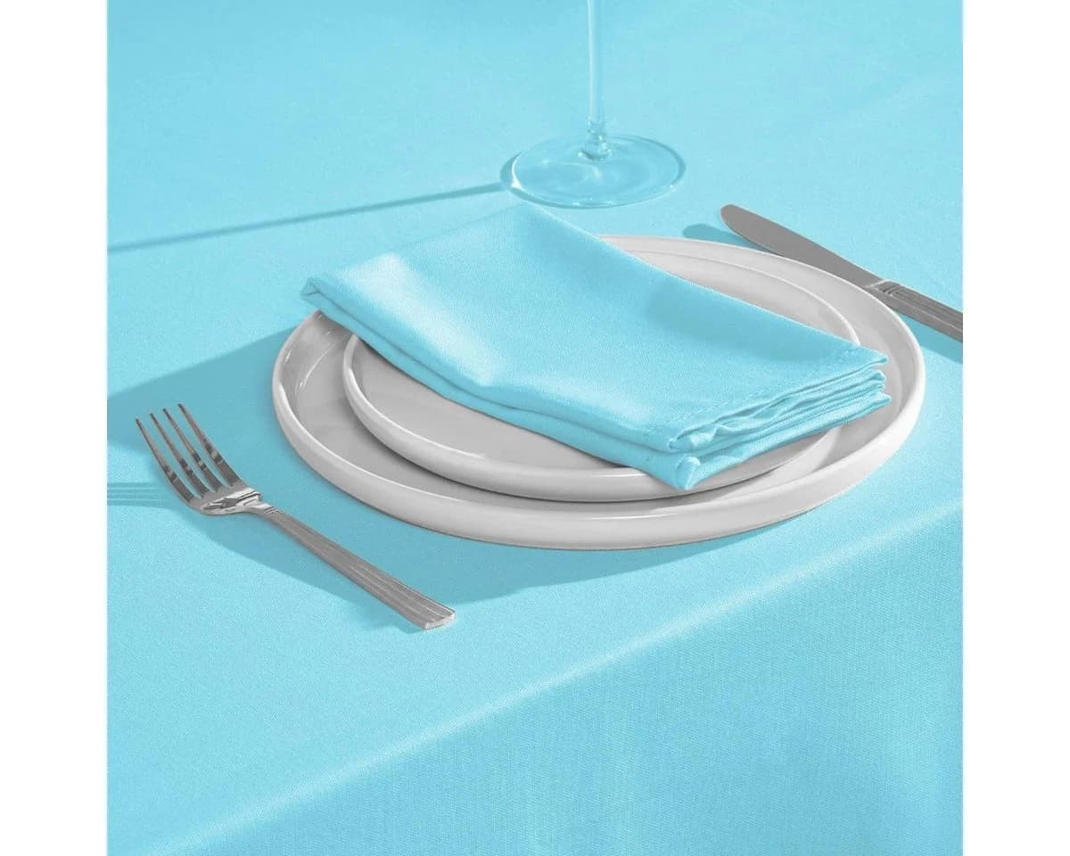 Homescapes Stoffservietten 4er-Set Hellblau 100% Baumwolle