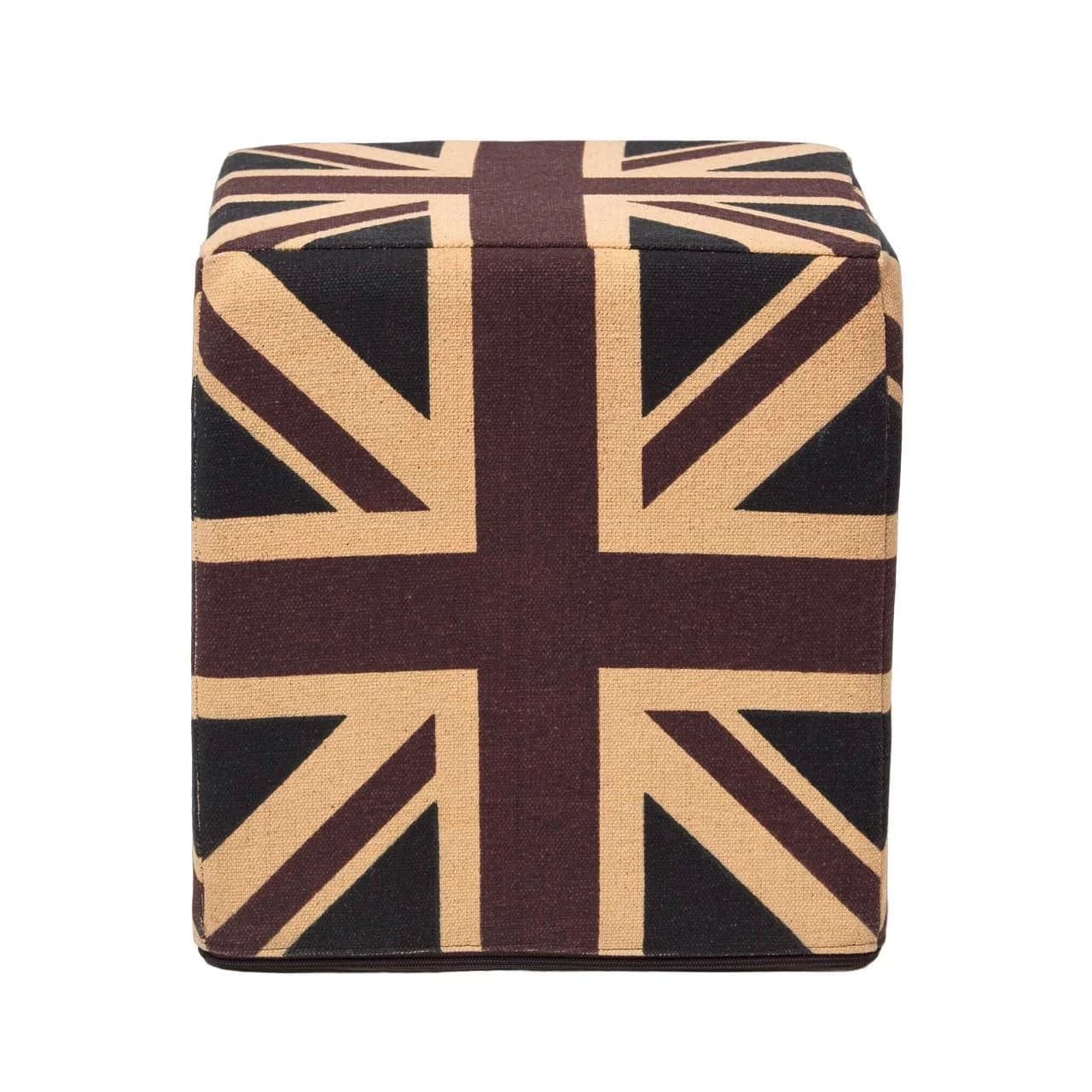 Homescapes SITZWÜRFEL Union Jack Vintage-Stil Dunkelblau