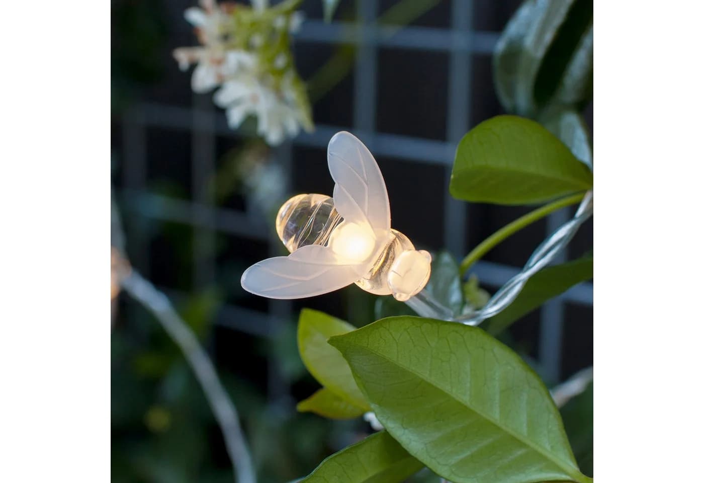 Lights4fun LED-Lichterkette 20er Solar Bienen