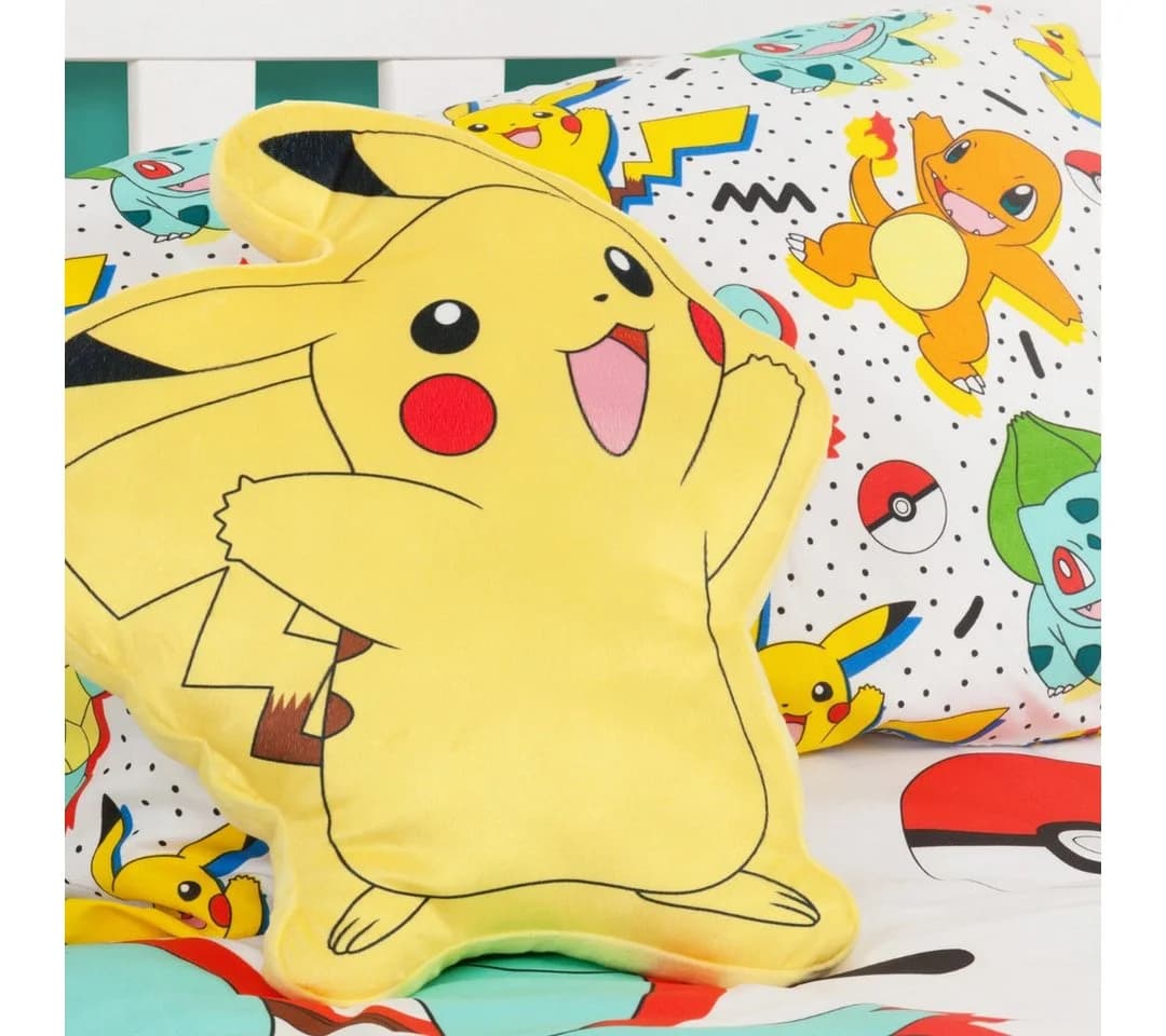 MTOnlinehandel Pikachu Dekokissen 40x40cm Pokemon Geschenk