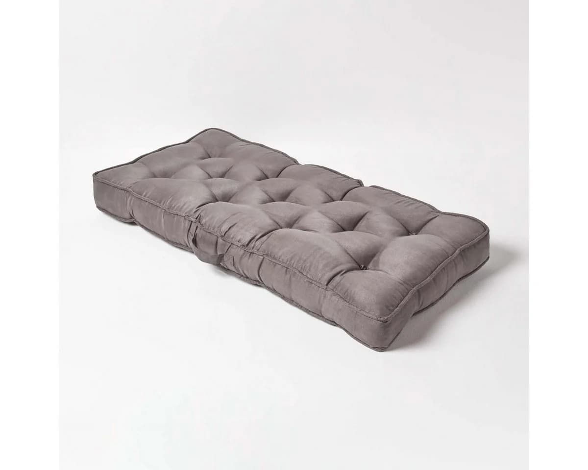 Homescapes Sitzkissen Sofa-Auflage Grau 100 x 48 cm