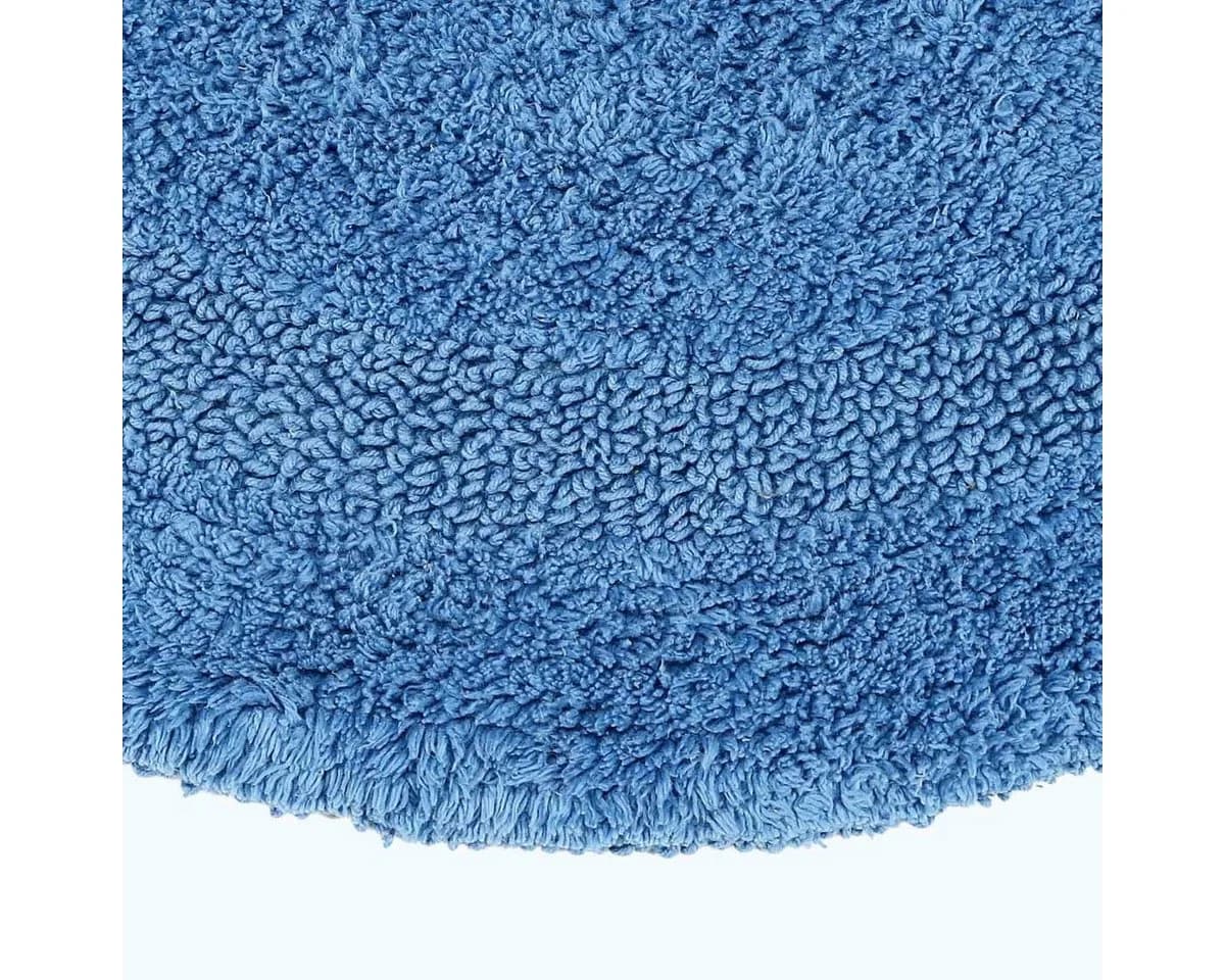 Homescapes Badematte Rund Blau 80 cm Baumwolle