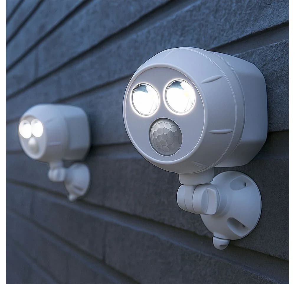 mrbeams LED Außen-Wandleuchte Kaltweiß Bewegungsmelder IP66 2er Set