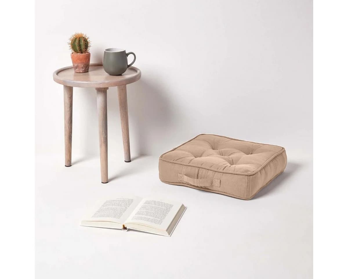 Homescapes Sitzkissen Rajput Beige Bodenkissen Stuhlkissen