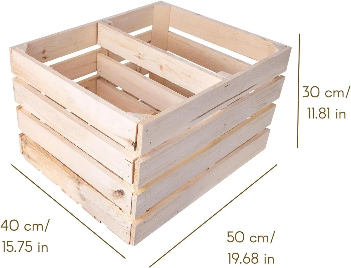 Creative Deco Holzkiste mit Regal Natur