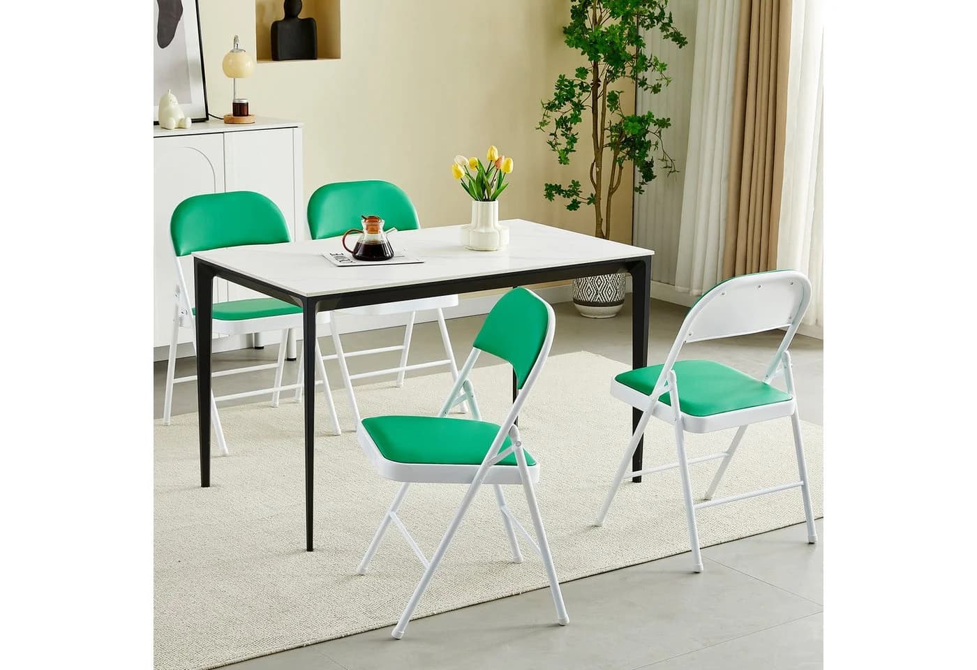MCC direct Klappstuhl Kunstleder gepolstert 4er Set