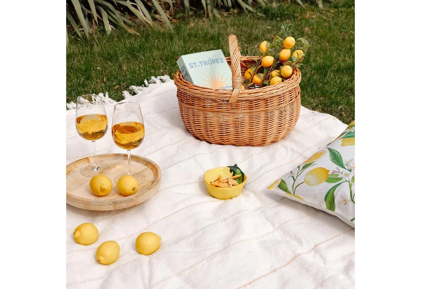Creative Home Weidenkorb Picknickkorb Natur mit Henkel