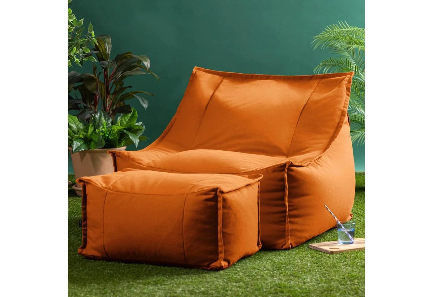 icon Sitzsack Alto Outdoor Set Orange Olefin