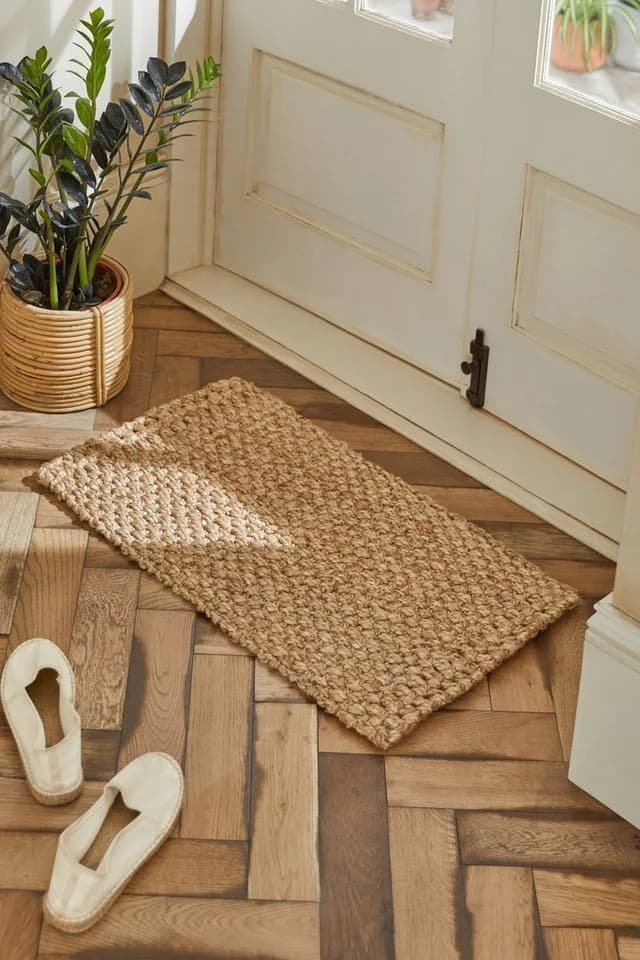 Next Fußmatte Gewebte Jute-Fußmatte Beige