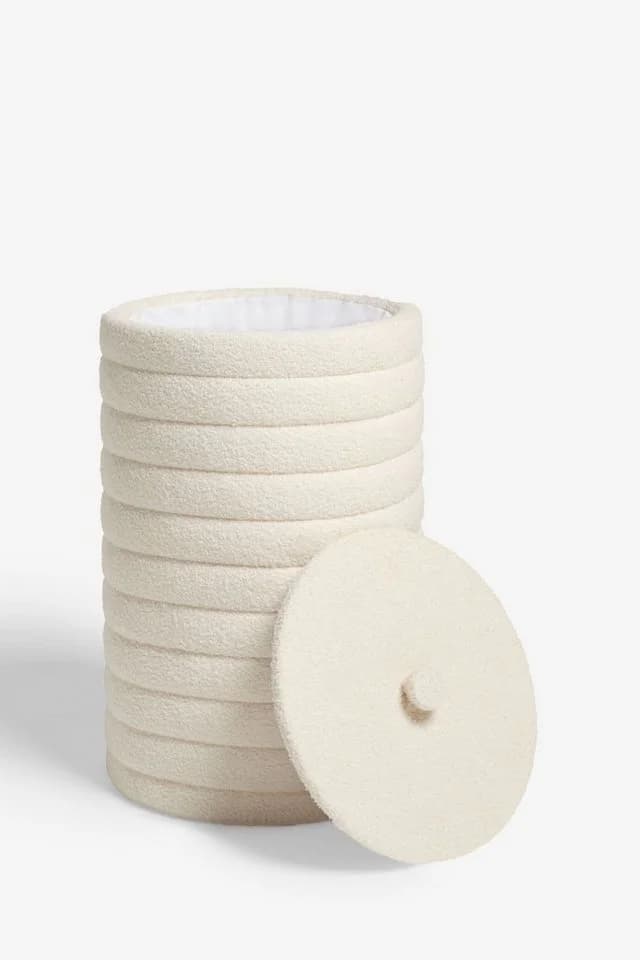 Next Wäschekorb Borg Cremefarben Polyester