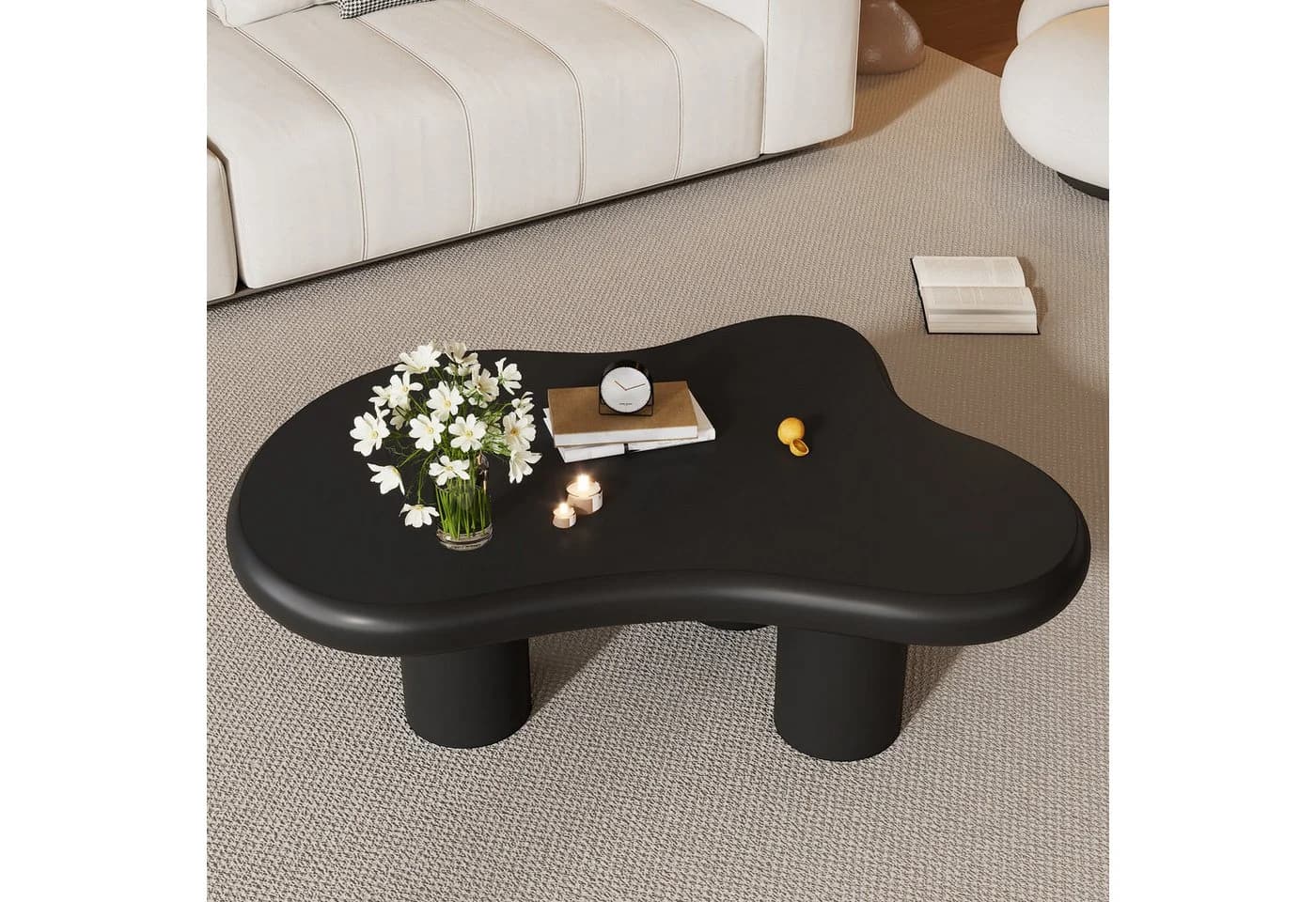 Merax Couchtisch Wolkenform Beistelltisch Scandi Wohnzimmertisch
