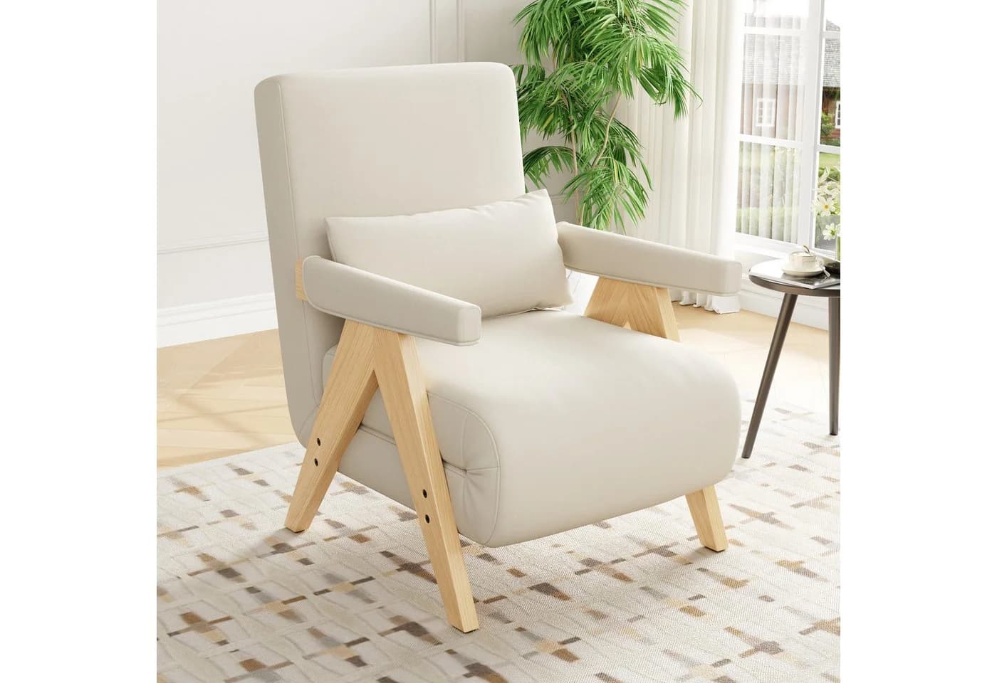 Flieks Loungesessel 3-in-1 mit Schlaffunktion & Leinenbezug