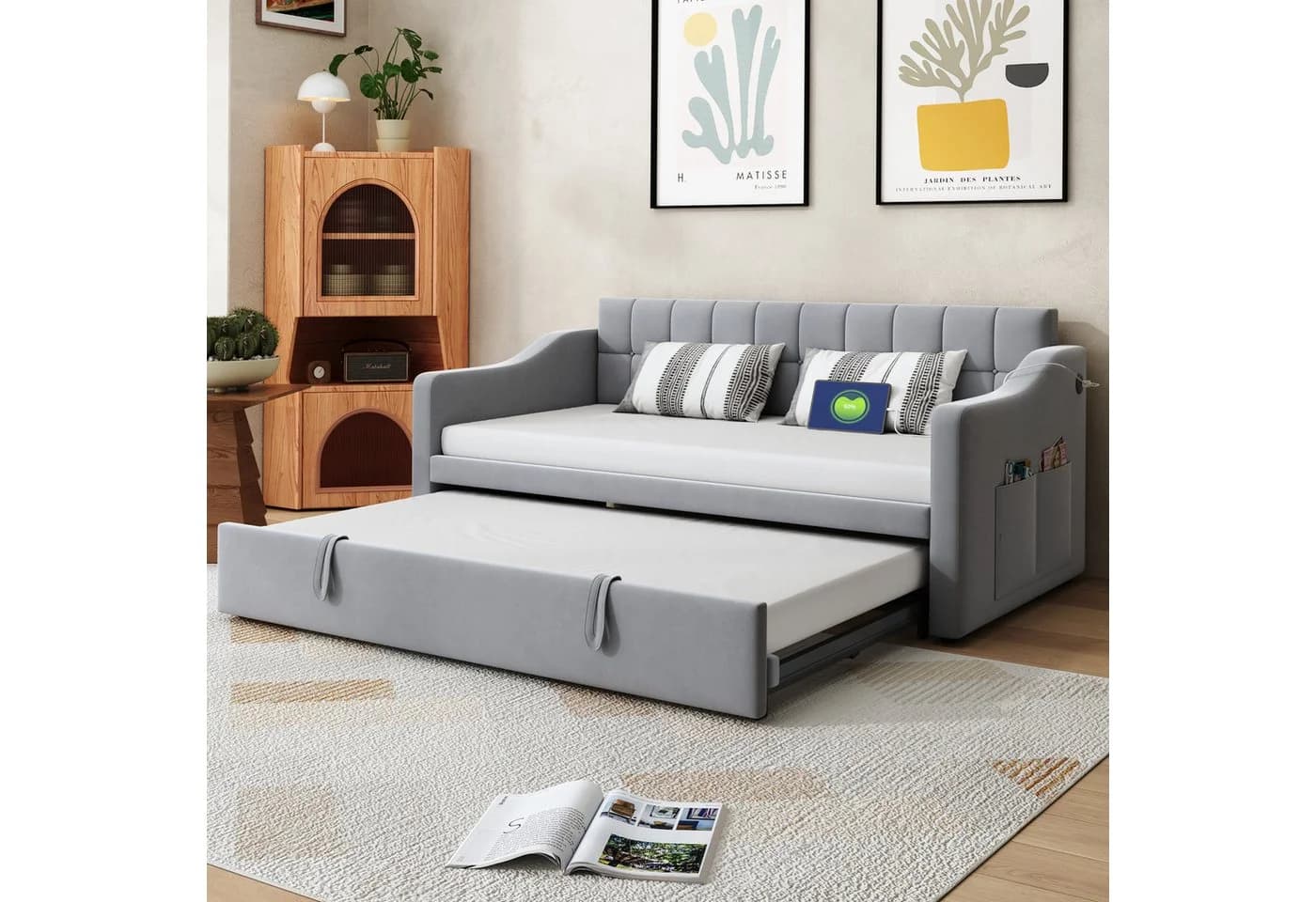 Flieks Daybett Polsterbett Schlafsofa 180x190cm Samt