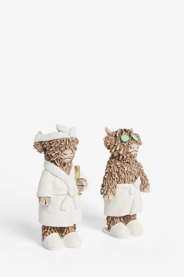 Next Dekofigur Hamish Spa-Deko 2er-Set Beige Kunstharz