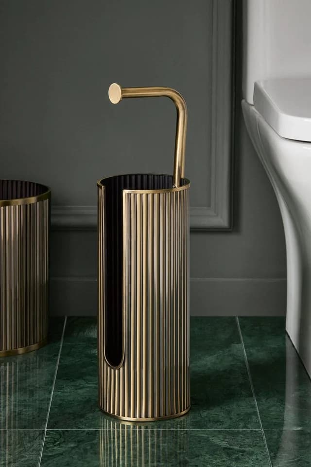 Next Gerippter Toilettenpapierhalter Goldfarben