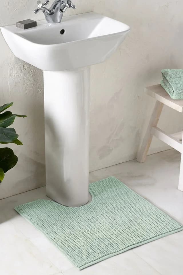 Next Badematte mit Bommeln-Sockel Grün Polyester