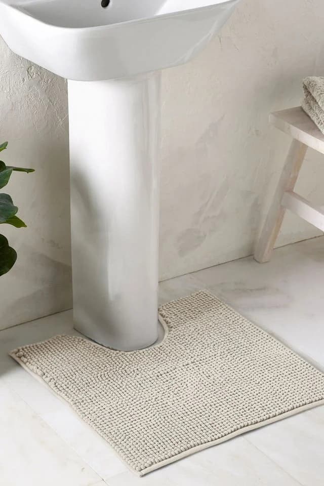 Next Badematte mit Bommeln-Sockel Polyester Beige