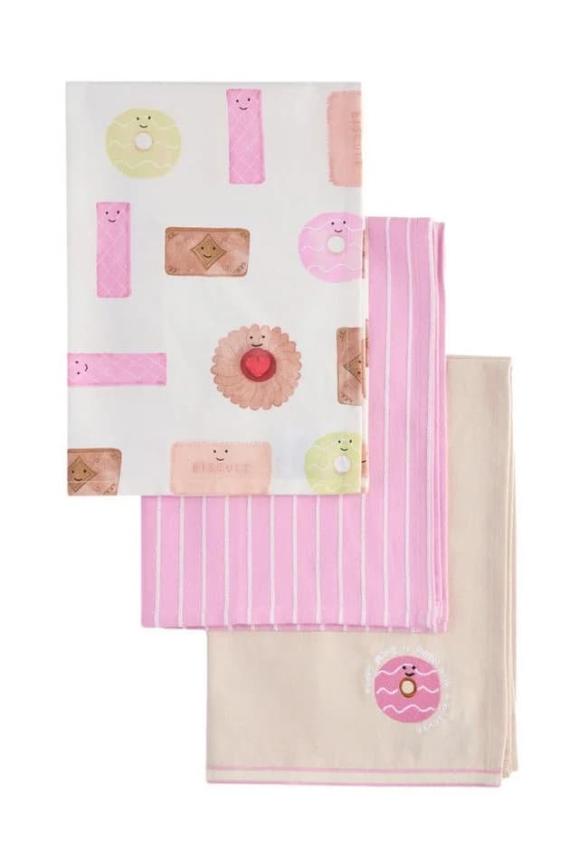 Next Geschirrtuch 3er-Set Biscuit Baumwolle