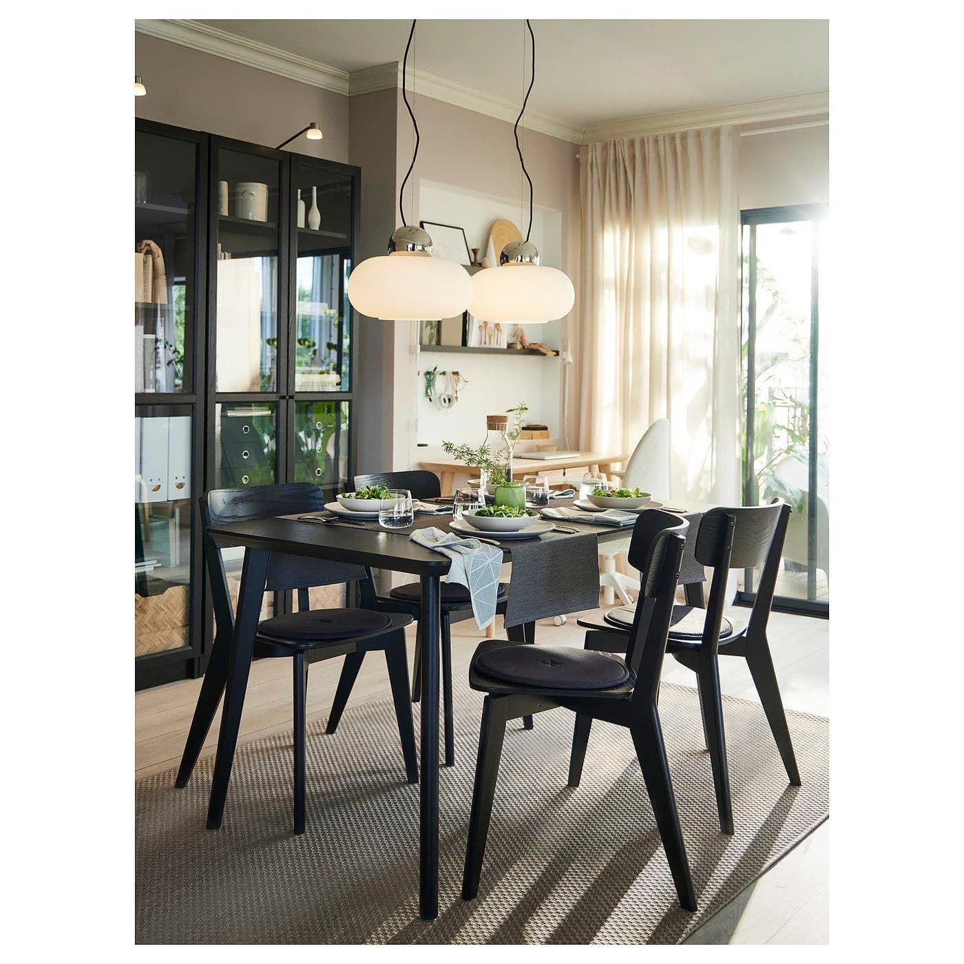 IKEA MORUM Teppich flach gewebt Beige drin/draußen