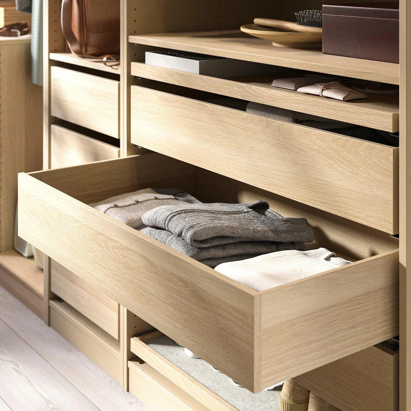 IKEA KOMPLEMENT Schublade für PAX Kleiderschbraun Eicheneffekt
