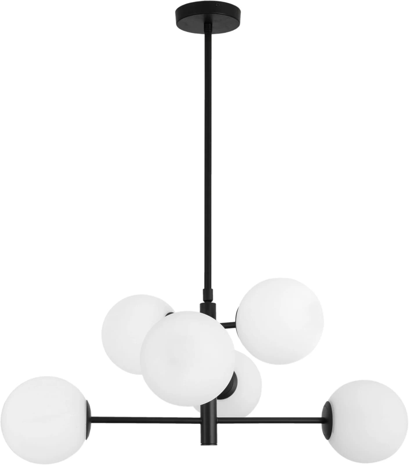NOVA LUCE Impero Hängeleuchte Schwarz 70cm