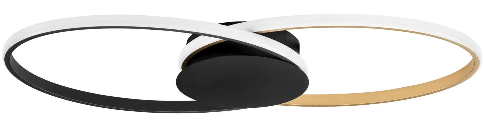 NOVA LUCE Deckenleuchte AVEO Schwarz Gold Dimmbar