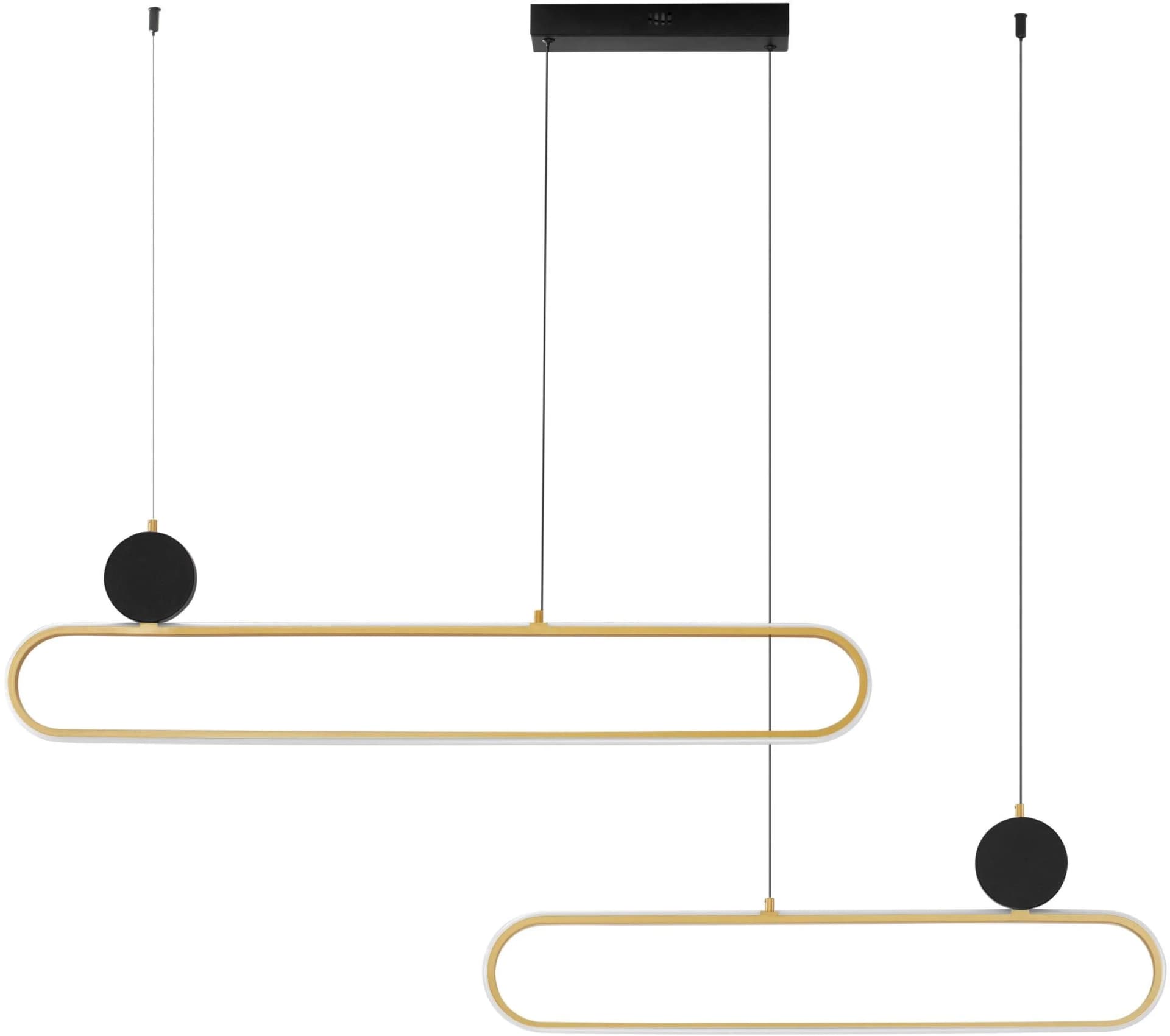 Pendelleuchte NOVA LUCE in Schwarz und Gold