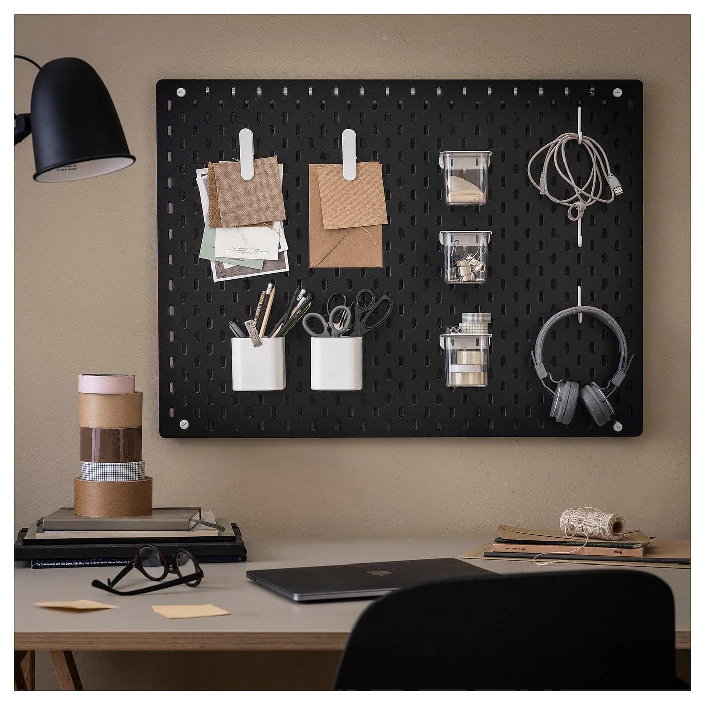 IKEA SKÅDIS Lochplatte Schwarz Wandorganizer