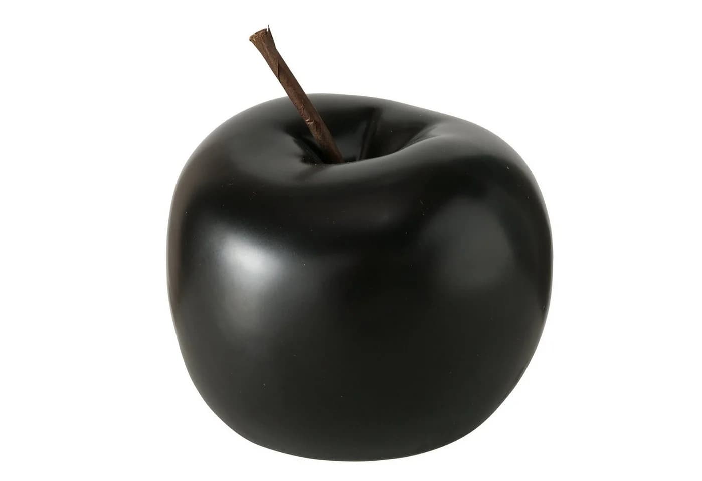 MF Deko Äpfel Noir Set Schwarz Steingut