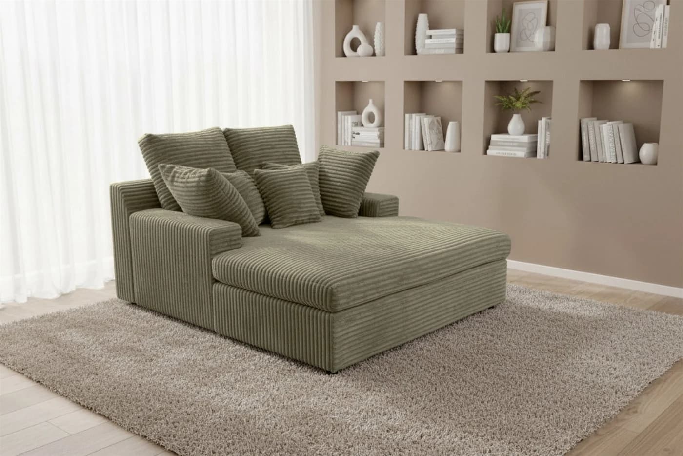 Fun Möbel Chaiselongue AROSA Stoff Tilia Chaiselongue Liege