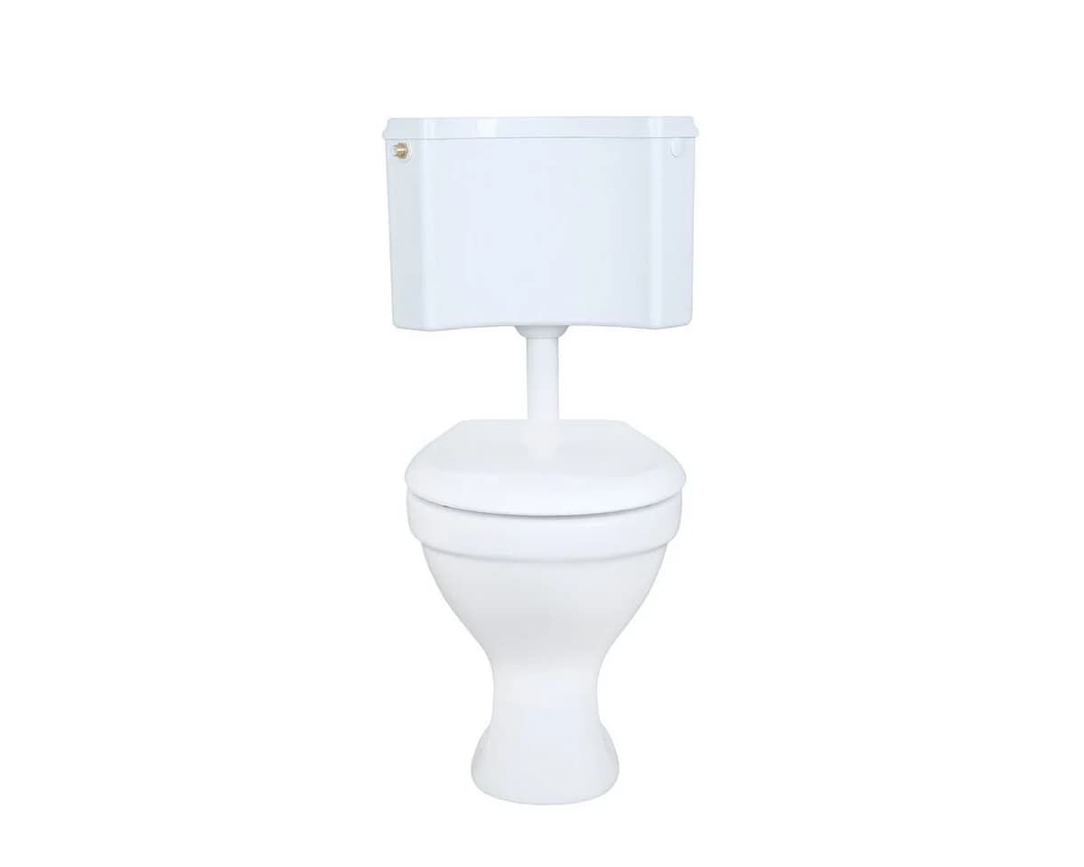 Belvit Tiefspül-WC BV-SW5001+BV-AP2001-SET Stand WC Set Weiß mit waagerechtem Abgang Softclose WC