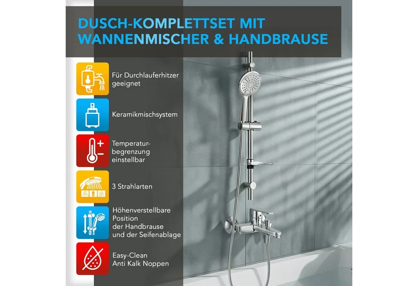 Hansgrohe Vernis Blend Wannenmischer Einhebel Badewannenarmatur Chrom oder Schwarz Matt