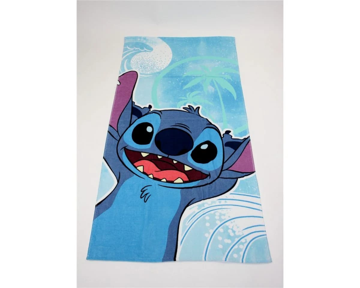 Aymax sprl Strandtuch Disney Stitch Baumwolle 70 × 140 cm Blau