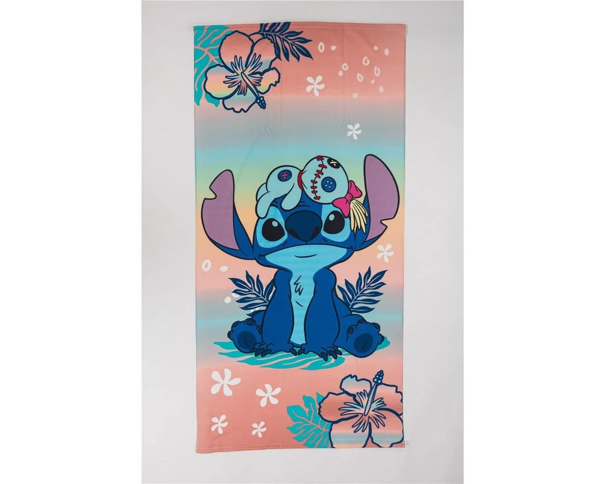 Lilo & Stitch Strandtuch Badetuch Rosa 70 × 140 cm leicht und schnelltrocknend