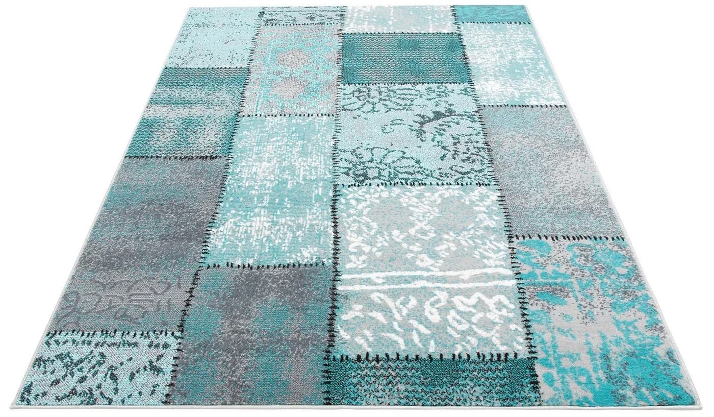 Teppich OTTO HOME Garry Patchwork türkis-blau Landhausstil