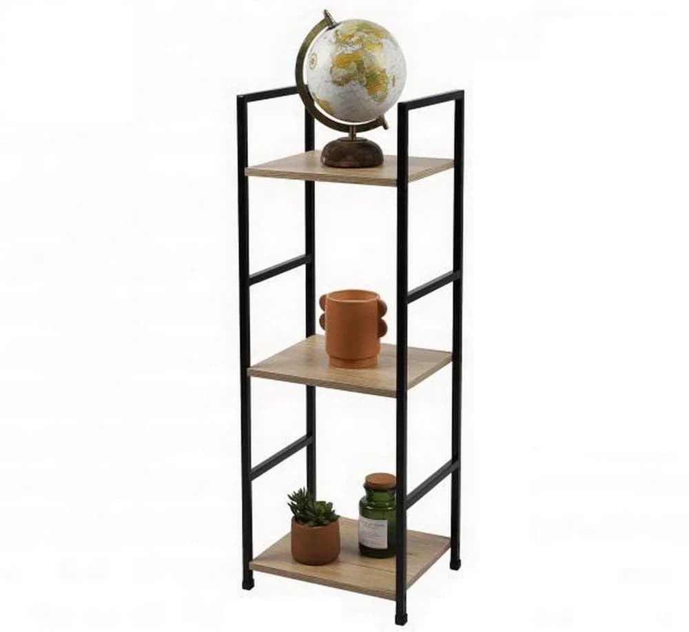 Urban Living Standregal COLORADO Schwarz/Braun Etagenregal